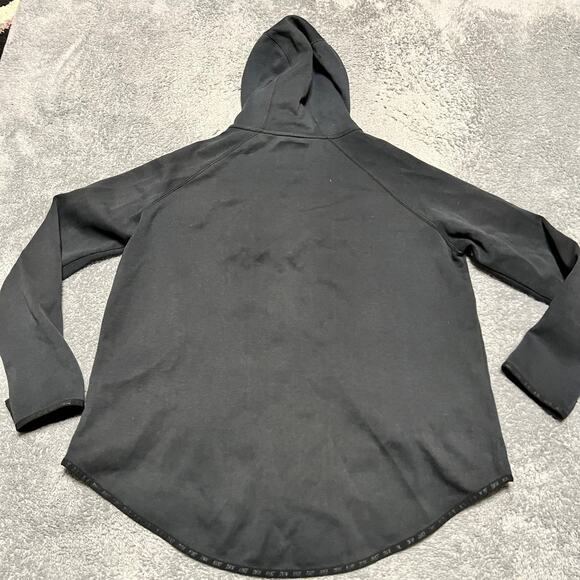 Nike Sportswear Tech Hoodie Womens Large Fleece Cape Sweatshirt Zip Black 655765 - Picture 3 of 8